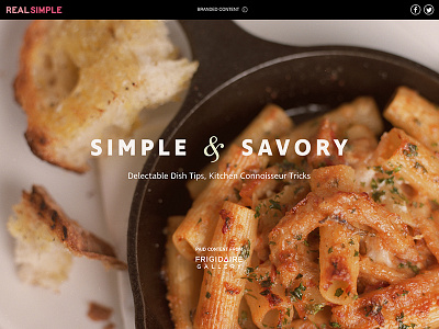 Simple & Savory branded content food illustration longform recipes tips
