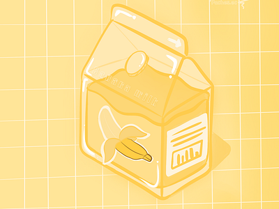 banana illustration (milk)