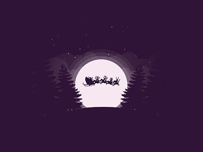 Santa christmas clause merry moon moonlight reindeer santa santaclause snow tree trees winter