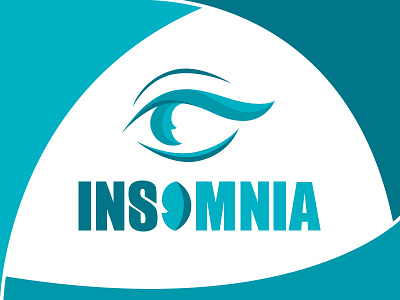 Insomnia eye eyes flat illustration insomnia late logo moon night sleep sleepless vector