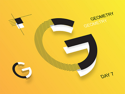 Geometric G 36days 36daysoftype 3d design g geometry gradient letter line shape type typography