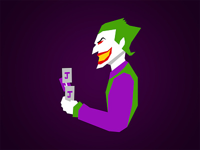 Why so serious? Joker J 36days 36daysoftype batman card design flat j joker purple typography vector villain