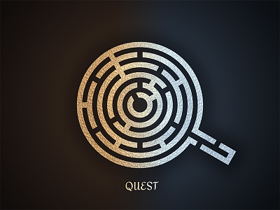 Q for quest 36daysoftype circle cold design gradient hot letter lineart q quest stroke vector