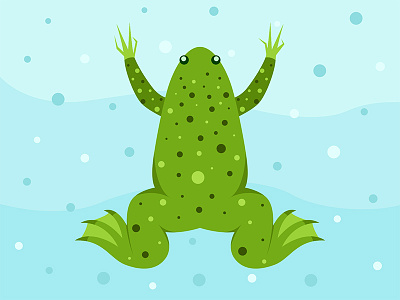 Xenopus X 36daysoftype animal design flat frog letter nature toad vector water x xenopus