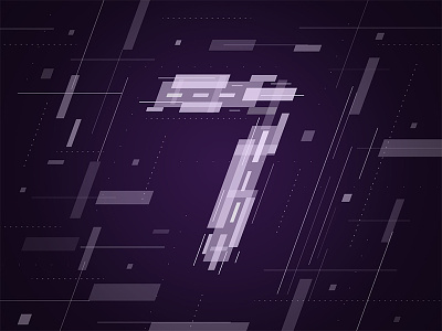 Sci-fi Seven 36daysoftype 4 design flat future hud lines number sci fi shapes techno vector