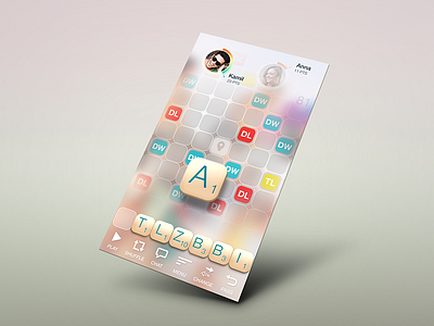 Zoomed game board application board game ico icons ios7 iphone menu scrabble ui ux zoom