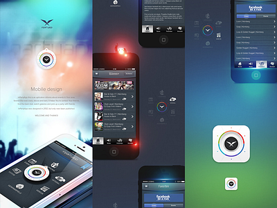 InPartyApp app application behance ios iphone menu party photoshop presentation web design