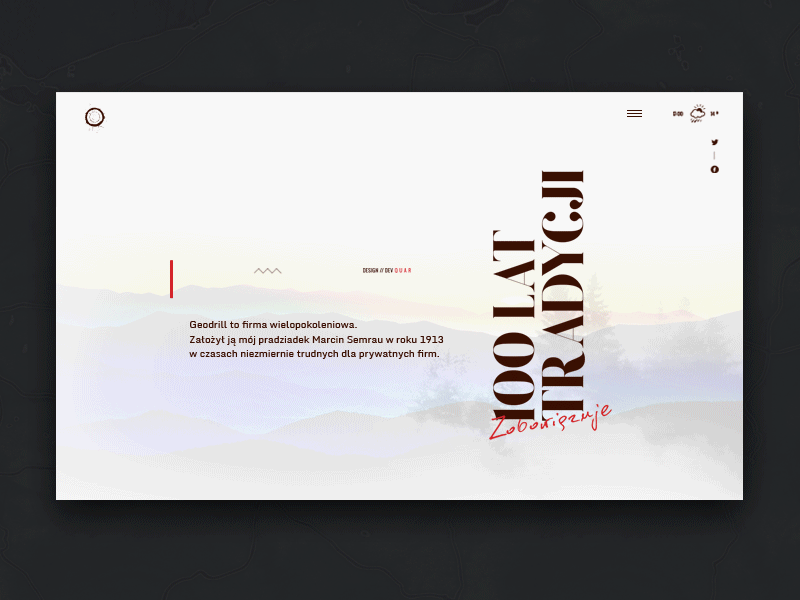 Geodrill Website animation geothermal gif map menu parallax typography wather website