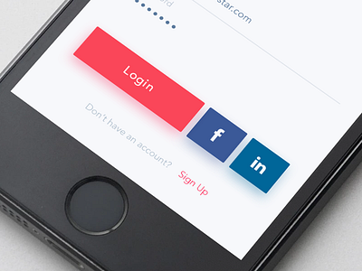 Login app button facebook flat form icons linkedin login menu ui ux