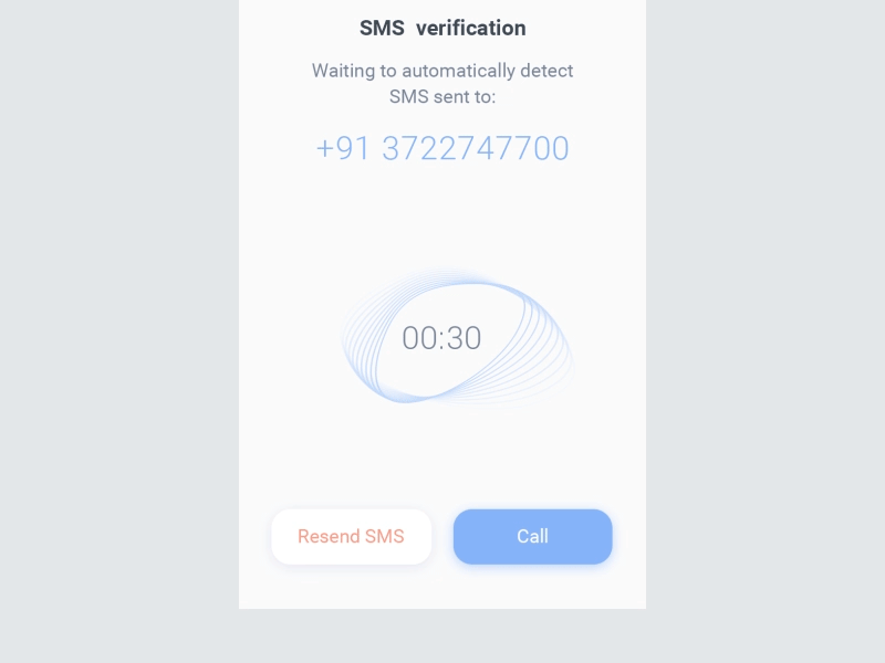 Phone verification animation interaction interface ios phone product design sms ui ux verification