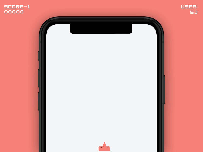 iPhone X Space Invaders 💥 delete game icons illustration iphone x motion pixel removal smartphone space invaders ux