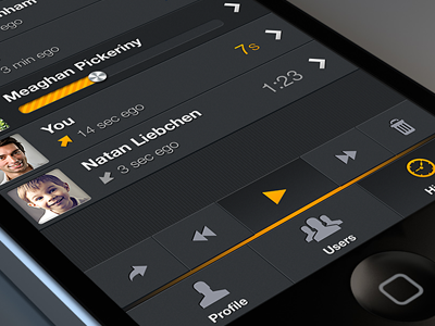 Zello App - list conversation app application concept conversation design graphic icon ios iphone list mobile ui walkie talkie