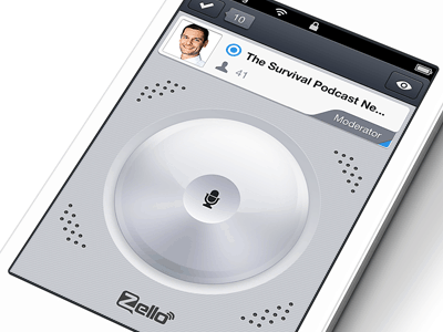 Zello App ☞ button conversation