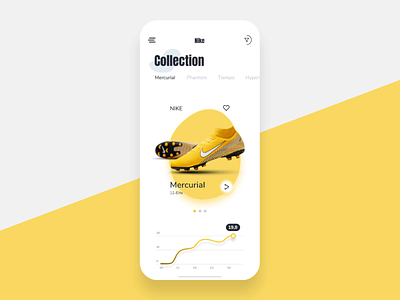Shoe App Concept app application brand buy collection colors filters graph ico icon interface ios like menu mobile shoe shoose size ui ux