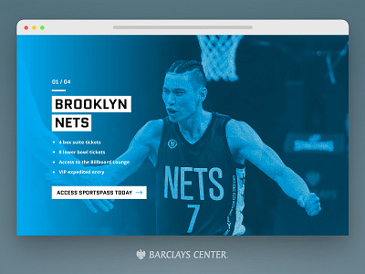 Barclays Center // Brooklyn Nets app basketball branding design flat sports typography ui web website