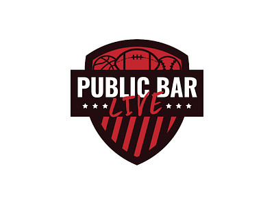 Public Bar Live bar baseball basketball football hockey illustrator logo music sports sports logo