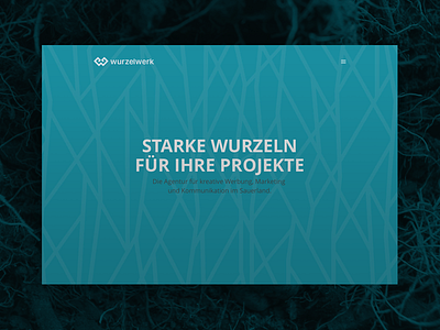 Wurzelwerk home page brand web design