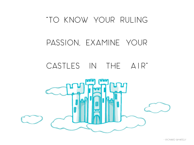 Castles illustration quote typography