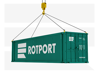 Rotport branding container harbor identity logo mockup mockups port rotterdam shipping transport