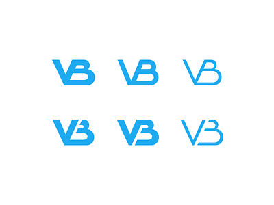 VB b blue logo monogram v vb