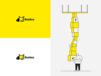 Boxbus box bus logo moving transport van