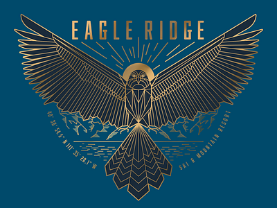 “Eagle Ridge” Resort bird eagle monoline mountain resort ski