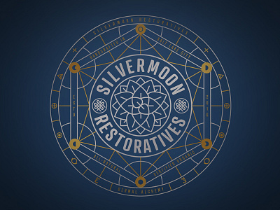 Silvermoon Restorative circle logo mandala sacred geometry succulent