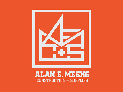 Meeks Construction building construction house logo monogram
