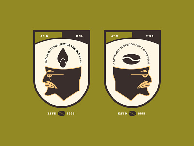 PJ Crest badge coffee crest drip head