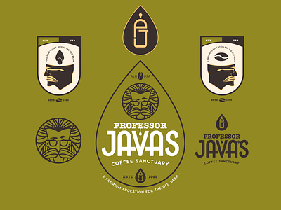 Professor Javas Logo Suite beans coffee drip monogram