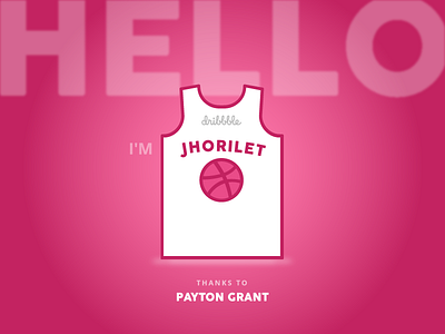 Hello Dribbble! basketball debut dribbble first shot hello player