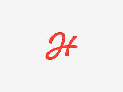 JH Monogram brand branding design initials jh letter logo logotype monogram personal simple typograghy