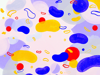 Pattern abstract background beans blue colorful pattern primary red shapes yellow