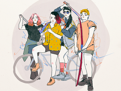 30 días. 30 musiques. argentina autodefensa feminist girl power ilustraciones ilustración künste las ex punk punk feminista womens band