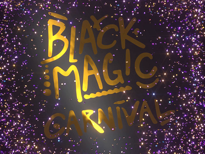 Black Magic Carnival Logo 3d animation c4d cinema 4d design glitter gold logo octane render xparticles