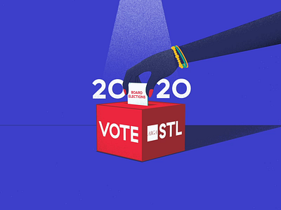 AIGA STL | 2020 Board Elections 01 2020 2d 2d animation 2danimation animation design election grain grainy graphic hand illustration st. louis vote