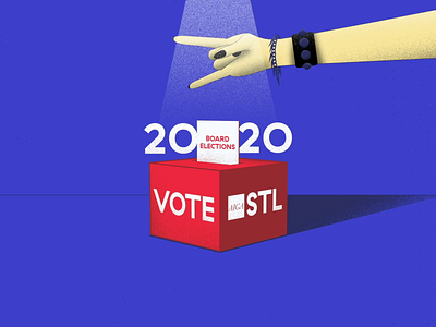 AIGA STL | 2020 Board Elections 03 2020 aftereffects aiga animation design grain hand illustration illustrator mograph motion motiondesign rock vote