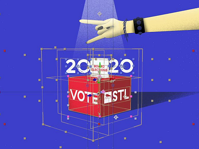 AIGA STL | 2020 Board Elections 03 BTS aftereffects aiga animation bts creative design grain graphic hand illustration making of mograph motion motion design motion designer motion graphics motiongraphics rock n roll rocker