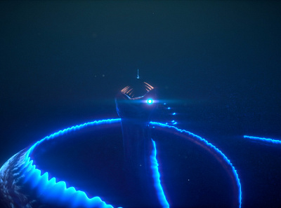Hook 3d animation bite c4d cinema 4d design fishing monster ocean octane render sea serpent
