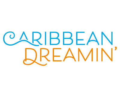 Caribbean Dreamin' Trip Logo beach logo ocean water