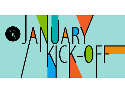 January Kick Off illustrator typography