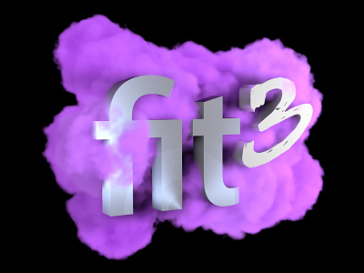 Fit3 Logo 3D cinema 4d fit3 logo purple smoke