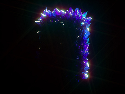 Crystals 3d c4d crystals glass lighting octane render