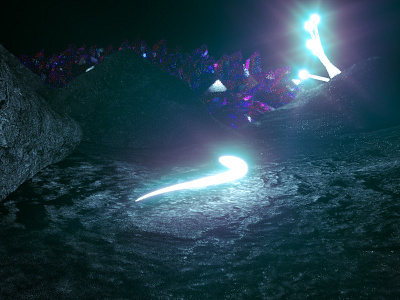 Sprite Approach 3d c4d crystals octane render sprite