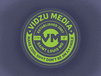 Vidzu Media Coaster coaster crest illustrator logo typography vidzu