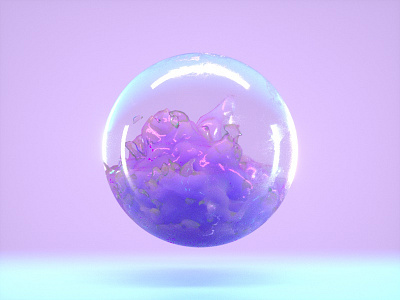X Particles Experiment 1 3d c4d cinema 4d crystal design glass globe octane render xparticles