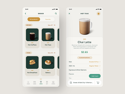 Starbucks - UX/UI Redesign "Order page"