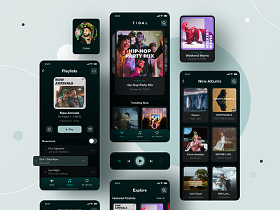 Tidal Music_Mobile App_Redesign app appdesign blog browse design digital free kit listen mobile mobile app mobile ui music music player navigation search tabs ui uidesign ux