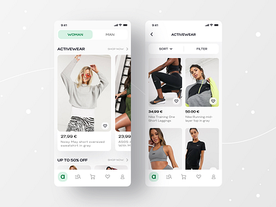 Asos Shopping Mobile App UI Redesign Concept