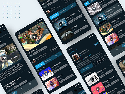 Vimeo Mobile App _ Redesign 03 animation dark theme design digital experience invite mobile navigation play search bar streaming tabs ui uidesign upload ux video website